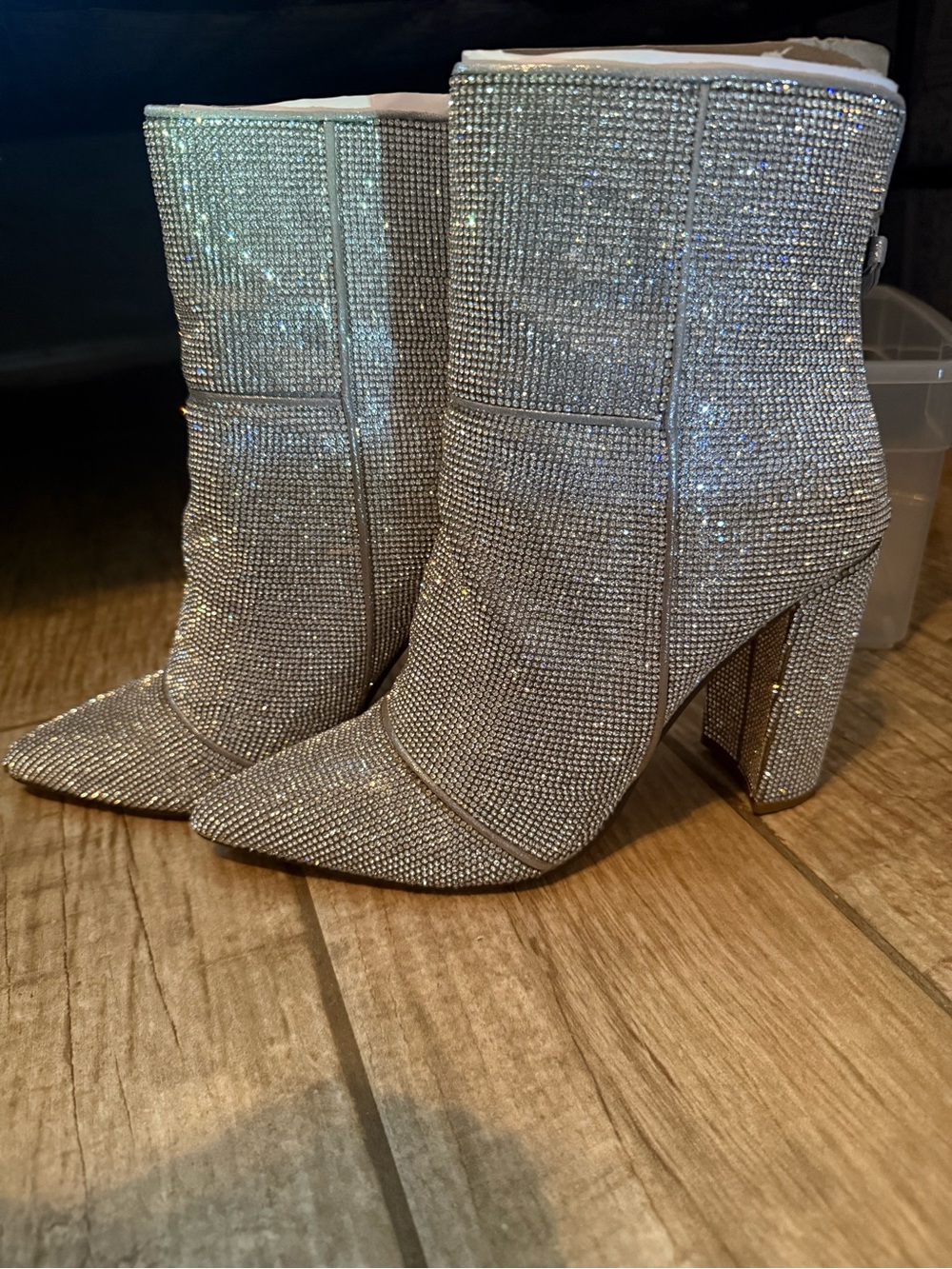 Steve Madden rhinestone boot heels